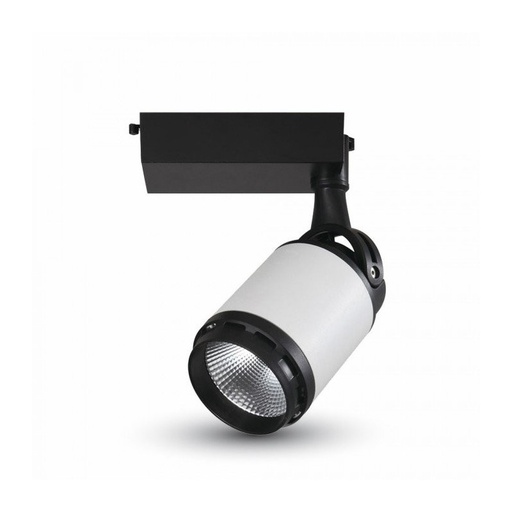 [1337] [VQ22613371] FOCO DE CARRIL LED 25W MONOFÁSICO CUERPO NEGRO&BLANCO 6000K