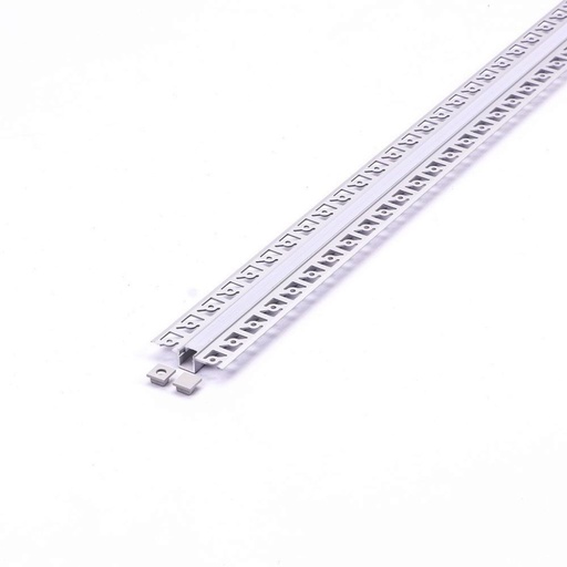 [3360] [VQ22633601] PERFIL DE ALUMINIO DE ENCASTRAR V-TAC COLOR ALUMINIO DIFUSOR OPAL 2000X52.1X13.3MM