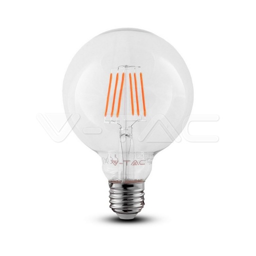 [292] #[VZ584] BOMBILLA LED V-TAC E27 G125 6W CHIP SAMSUNG 806LM 2700K