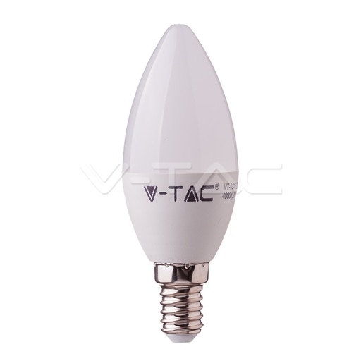 [42151] ¬[VZ84302] BOMBILLA LED V-TAC E14 TIPO VELA 5.5W SMD 470LM 2700K