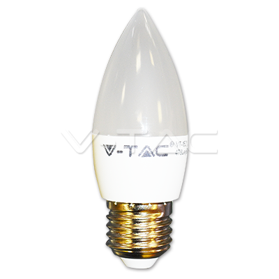 [4343] ¬[VZ8686] BOMBILLA LED 6W E27 TIPO VELA 4000K