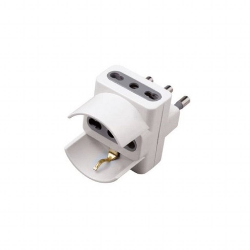 [8724] [VQ22687241] ADAPTADOR DE REGLETA V-TAC CON 2 ENCHUFES DE DOBLE CLAVIJA DE 10/16 A, 1 ENCHUFE DE DOBLE CLAVIJA/SCHUKO DE 10/16 A, ENCHUFE DE 16 A, COLOR BLANCO