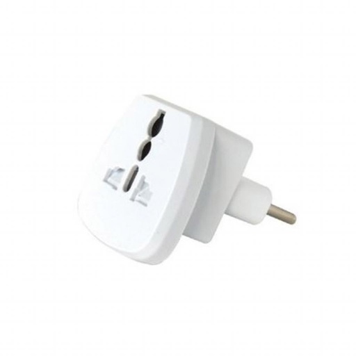 [8747] [VQ22687471] ADAPTADOR INDIVIDUAL V-TAC CON ENCHUFE UNIVERSAL, ENCHUFE DE 10 A, COLOR BLANCO