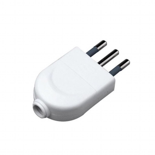 [8717] [VQ22687171] ENCHUFE INDIVIDUAL V-TAC DE 10 A, 2P+T CON SALIDA DE CABLE RECTO, COLOR BLANCO