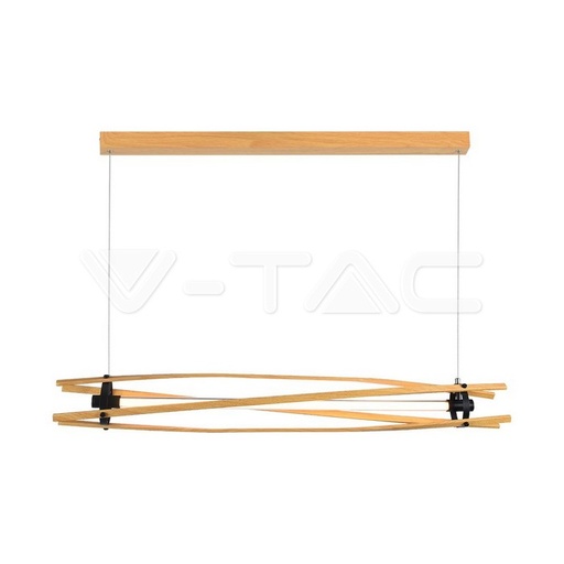 [23368] [VQ226233681] LÁMPARA COLGANTE LED DE DISEÑO 15W MADERA 3000K L1200
