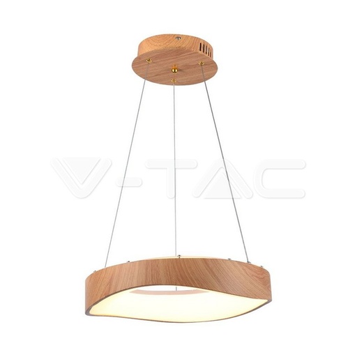 [23363] [VQ226233631] LÁMPARA COLGANTE LED DE DISEÑO 18W MADERA 3000K D400