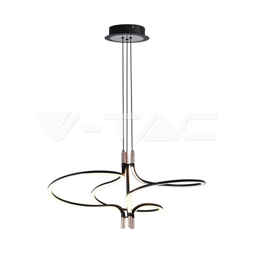 [23370] [VQ226233701] LÁMPARA COLGANTE LED DE DISEÑO 30W CHAPADA EN ORO Y CUERPO NEGRO 3000K