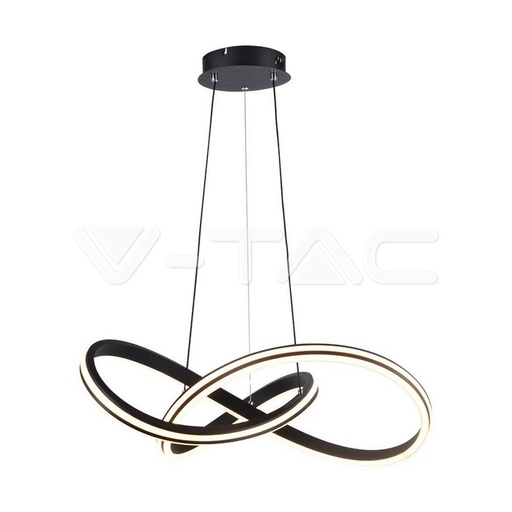 [23373] [VQ226233731] LÁMPARA COLGANTE LED DE DISEÑO 40W CUERPO NEGRO D600 3 EN 1