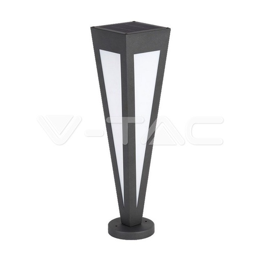 [23350] [VQ226233501] LÁMPARA SOLAR DE JARDÍN LED 2W 3000K CUERPO NEGRO