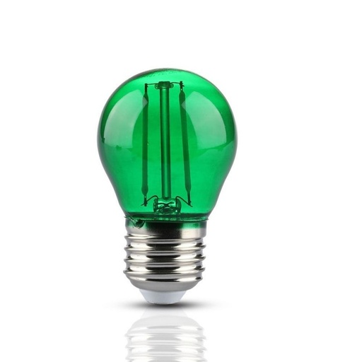 [7411] @[VZ14822] BOMBILLA LED V-TAC E27 G45 2W FILAMENT 60LM VERDE