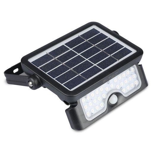 [8547] [VQ22685471] PROYECTOR SOLAR LED 5W CON SENSOR CREPUSCULAR CUERPO NEGRO 4000K IP65