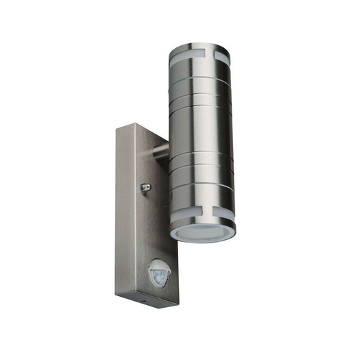 [5157] [VQ22651571] APLIQUE DE PARED GU10 DE ACERO SENSOR DE MOVIMIENTO LUZ ARRIBA-ABAJO IP44