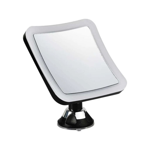 [6630] [VQ22666301] ESPEJO LED DE DOBLE CARA 3.2W PILAS 3XAA CUERPO NEGRO