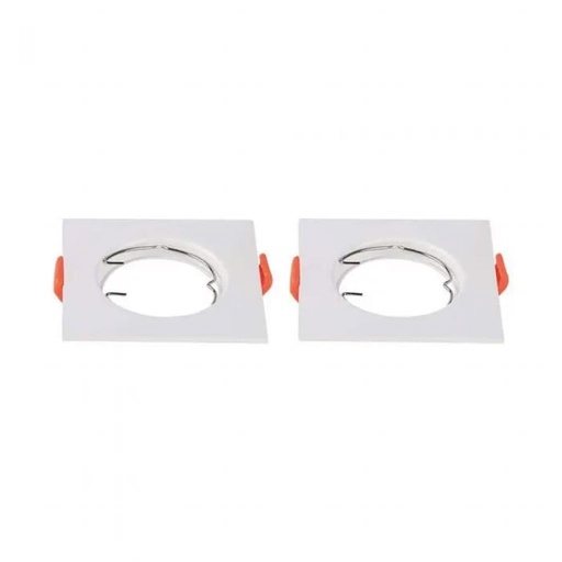 [6642] [VQ22666421] ARO PARA GU10 CUADRADO BLANCO