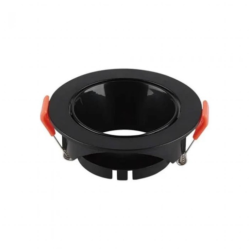 [6646] [VQ22666461] ARO PARA GU10 REDONDO MARCO NEGRO + REFLECTOR NEGRO