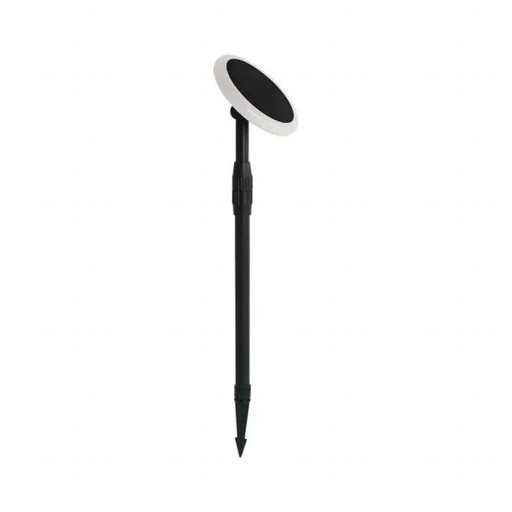 [6667] [VQ22666671] BALIZA DE PIE SOLAR LED 3W CUERPO BLANCO Y NEGRO (2 UNID./PACK) 4000K
