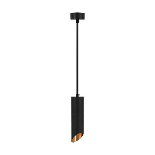 [6684] [VQ22666841] LÁMPARA DE TECHO COLGANTE PARA GU10 NEGRO D:55X200MM