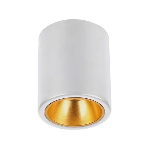 [6690] [VQ22666901] APLIQUE DE TECHO CON ARO GU10 MONTAJE DE SUPERFICIE BLANCO REDONDO