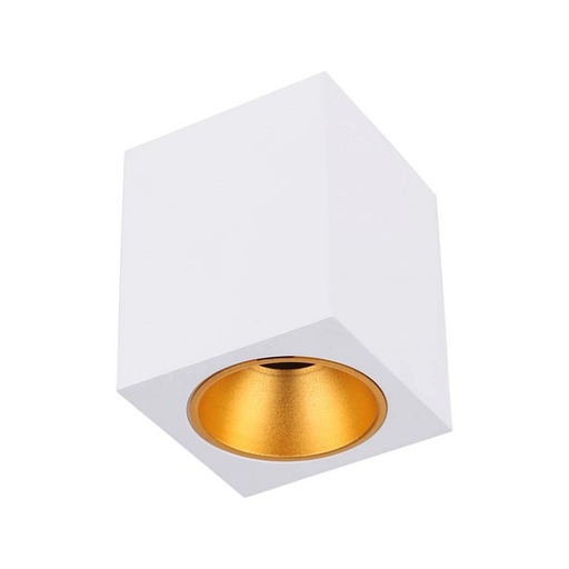[6692] [VQ22666921] APLIQUE DE TECHO CON ARO GU10 MONTAJE DE SUPERFICIE BLANCO CUADRADO