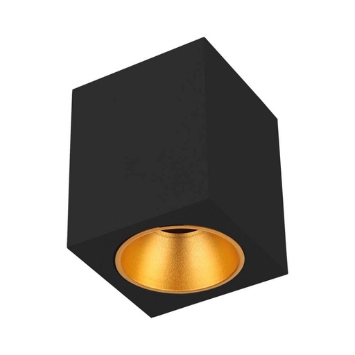 [6693] [VQ22666931] APLIQUE DE TECHO PARA GU10 MONTAJE DE SUPERFICIE NEGRO CUADRADO