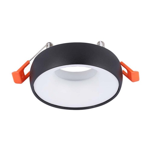 [6695] [VQ22666951] ARO PARA GU10 REDONDO MARCO NEGRO REFLECTOR BLANCO