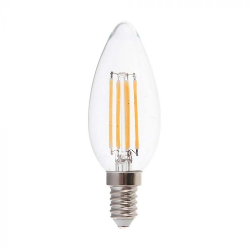 [6848] [VQ22668481] BOMBILLA LED DE VELA DE FILAMENTO 4W E14 3 NIVELES DE INTENSIDAD REGULABLE 3000K