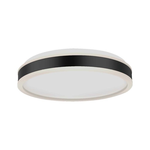 [6911] [VQ22669111] PLAFON DE DISEÑO 48W LED TRIAC REGULABLE NEGRO REDONDO 4000K