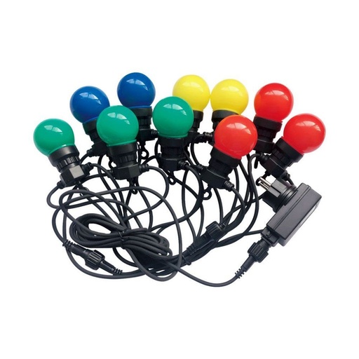 [7438] [VQ22674381] GUIRNALDA LED 10M. 20 BOMBILLAS X 0.5W RGB +YELOW