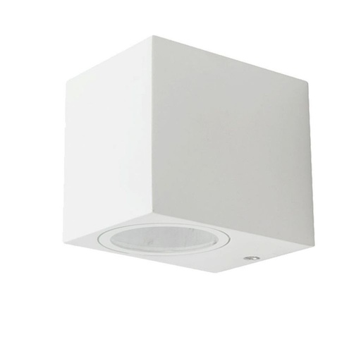 [7539] [VQ22675391] APLIQUE DE PARED GU10 CUERPO BLANCO CUADRADO IP44