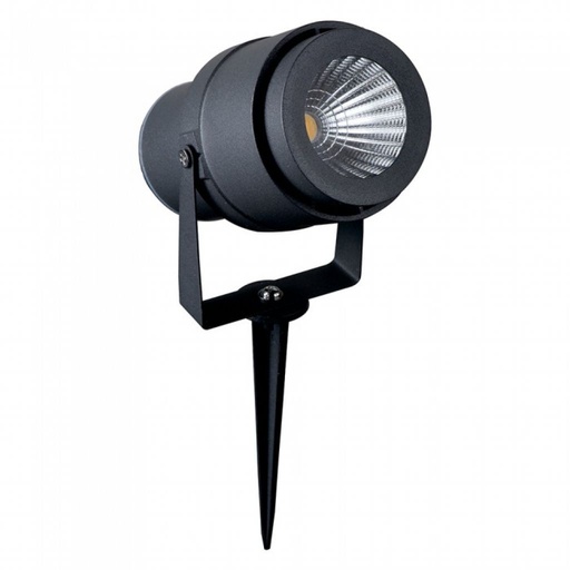 [7552] [VQ22675521] PIQUETA DE JARDÍN LED 12W CUERPO GRIS LUZ VERDE