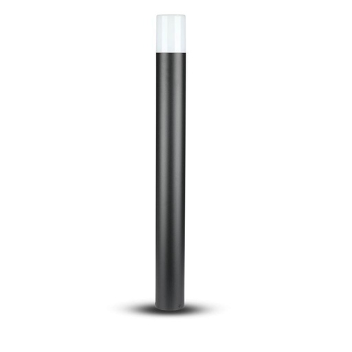 [7568] [VQ22675681] BALIZA DE JARDÍN CON GU10 SUELO CUERPO NEGRO REDONDO DE ALUMINIO 80X80X800MM IP54
