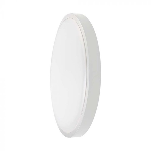[76171] [VQ226761711] PLAFÓN LED 18W REDONDO MARCO BLANCO IP44 6500K