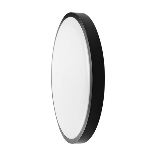 [76371] #[VQ226763711] PLAFÓN LED 24W MARCO REDONDO NEGRO IP44 4000K
