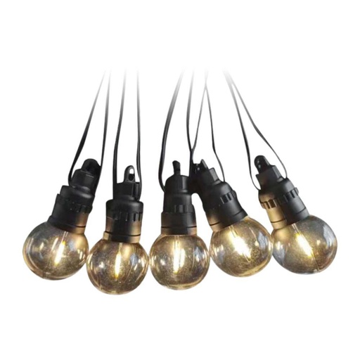 [7804] [VQ22678041] GUIRNALDA LED SOLAR 0.5W BOMBILLA 12M. CON CONTROL REMOTO