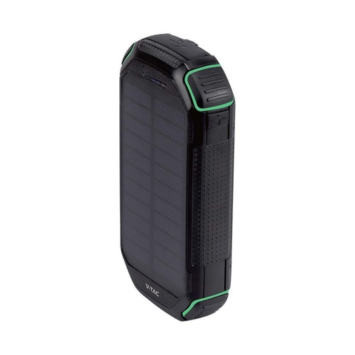 [7836] [VZ15672] CARGADOR INALÁMBRICO SOLAR DE 30000 MAH POWER BANK NEGRO