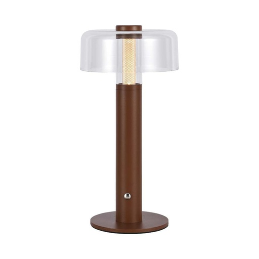[7945] [VQ22679451] LÁMPARA DE SOBREMESA 1W LED 1800MAH BATERÍA 150 X 300 CUERPO MARRÓN CCT