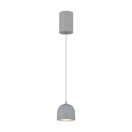 [7992] [VQ22679921] LÁMPARA COLGANTE LED 8.5W Φ100 CUERPO GRIS 3000K