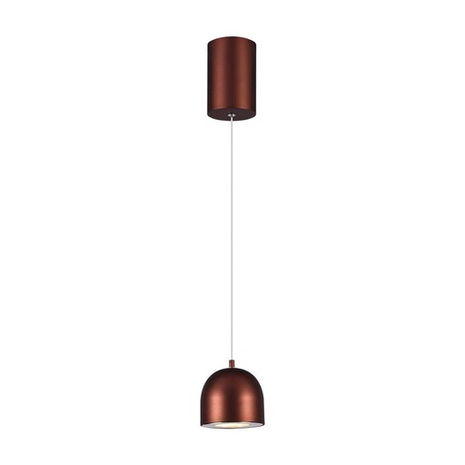 [7997] [VQ22679971] LÁMPARA DE TECHO COLGANTE LED 8.5W Φ100 AJUSTABLE ON/OF CUERPO MARRÓN 3000K