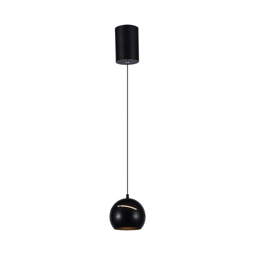 [8001] [VQ22680011] LÁMPARA COLGANTE LED 8.5W Φ180 AJUSTABLE ON/OF CUERPO NEGRO 3000K