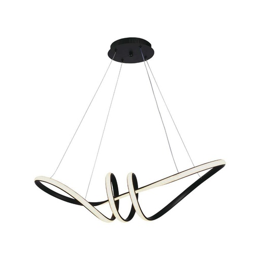 [8010] [VQ22680101] LÁMPARA DECORATIVA COLGANTE LED 24W 720*300 CUERPO NEGRO 3000K