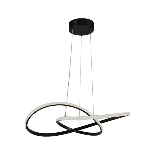 [8012] [VQ22680121] LÁMPARA COLGANTE DECORATIVA LED 20W Ф500 CUERPO NEGRO 3000K
