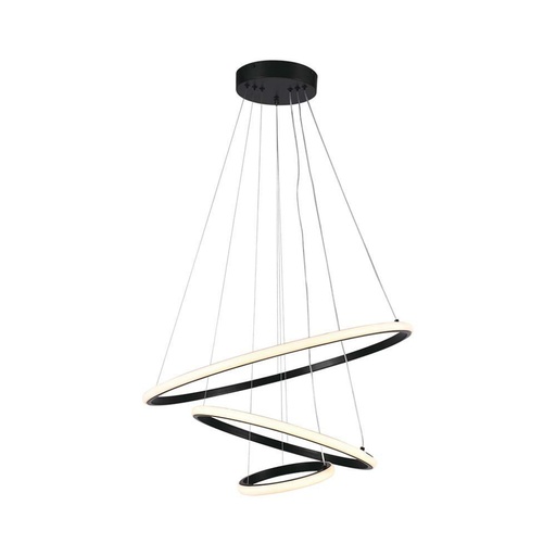 [8017] [VQ22680171] LÁMPARA DECORATIVA COLGANTE LED 32W 600*400*200 CUERPO NEGRO 3000K