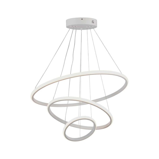 [8018] [VQ22680181] LÁMPARA DE TECHO DECORATIVA COLGANTE LED 32W 600X400X200 CUERPO BLANCO 3000K