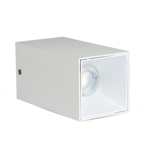 [8583] [VQ22685831] APLIQUE DE TECHO PARA GU10 CUADRADO BLANCO & BLANCO