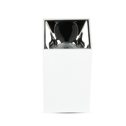 [8585] [VQ22685851] APLIQUE DE TECHO PARA GU10 CUADRADO BLANCO & CROMO