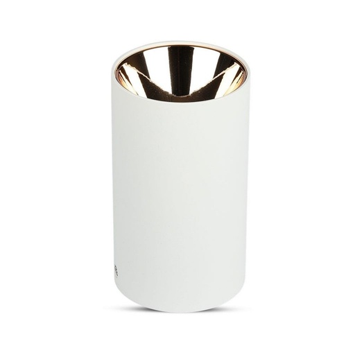 [8592] [VQ22685921] APLIQUE DE TECHO PARA GU10 REDONDO BLANCO & ORO ROSA