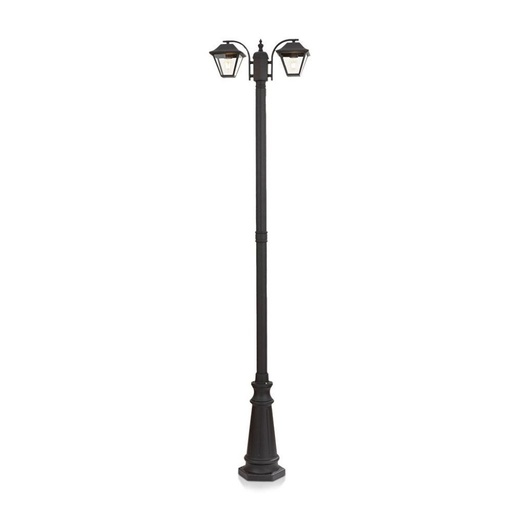 [8688] [VQ22686881] FAROLA CON POSTE PARA EXTERIOR 2 X E27 LED 2280MM IP44 COLOR NEGRO