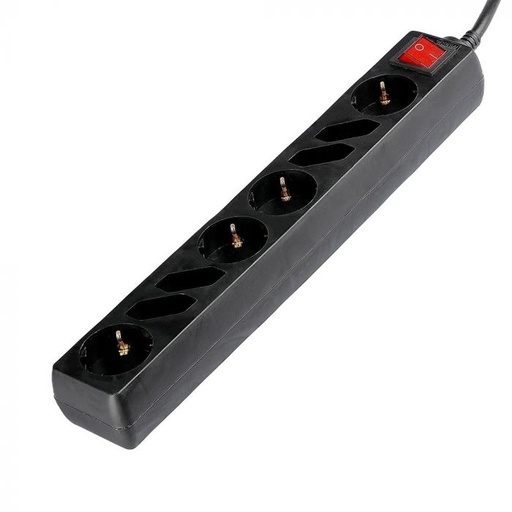 [8773] [VQ22687731] ENCHUFE 8 TOMAS COMBINADO NEGRO (3G1.5MM2 X 1.5M)
