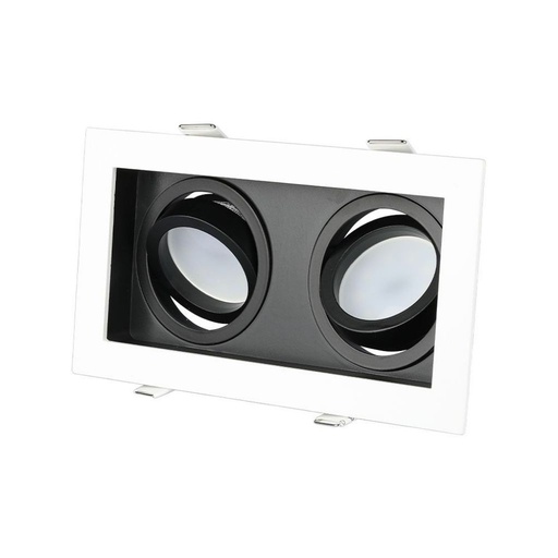 [8877] [VQ22688771] ARO DOBLE PARA GU10 CUADRADO BLANCO Y NEGRO