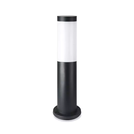 [8959] [VQ22689591] BALIZA DE JARDÍN DE ACERO INOXIDABLE E27 45CM CUERPO GRIS IP44
